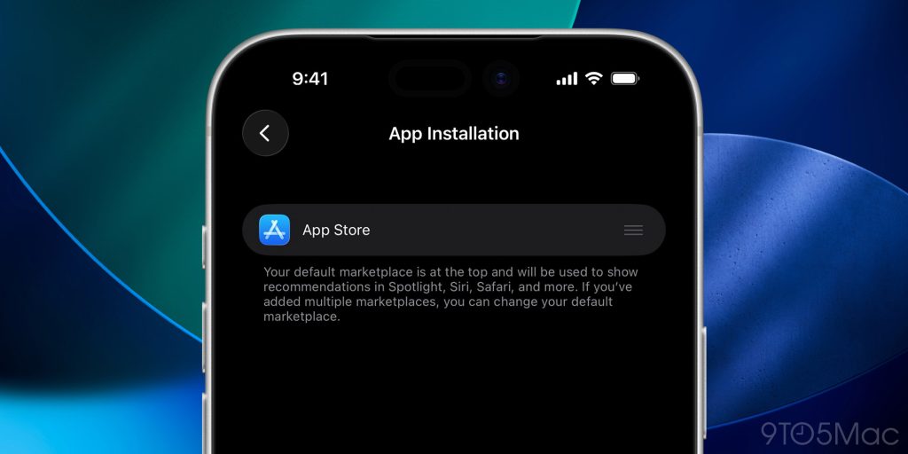 iOS Default Marketplace Selection Settings