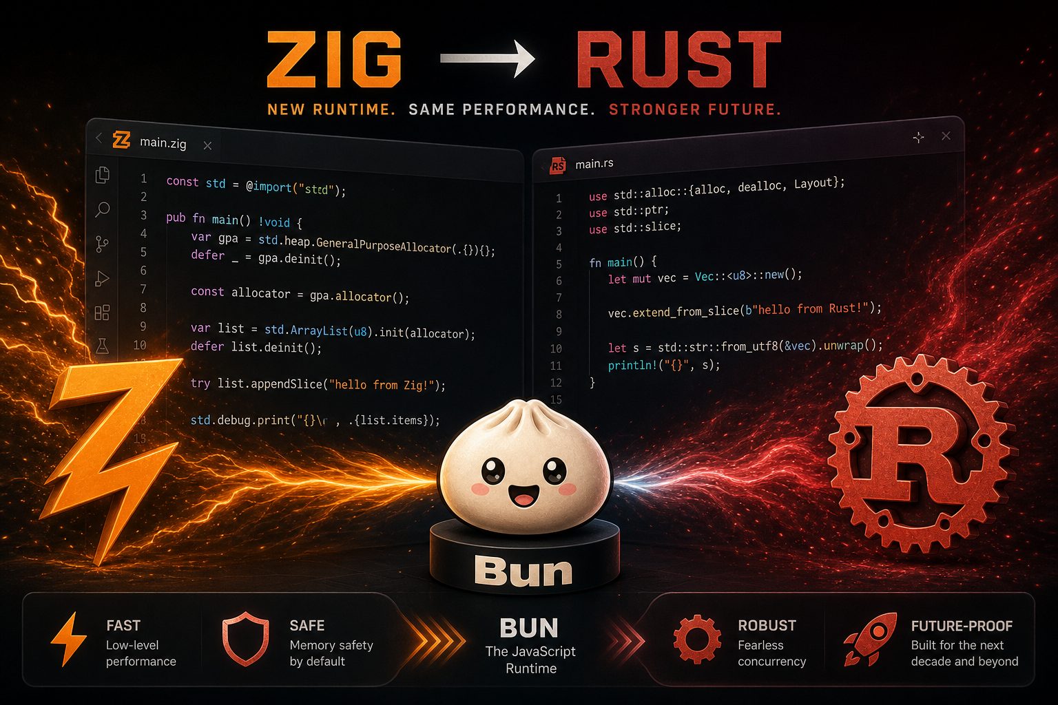 Bun从Zig换到Rust：一个JS运行时的语言迁徙全记录