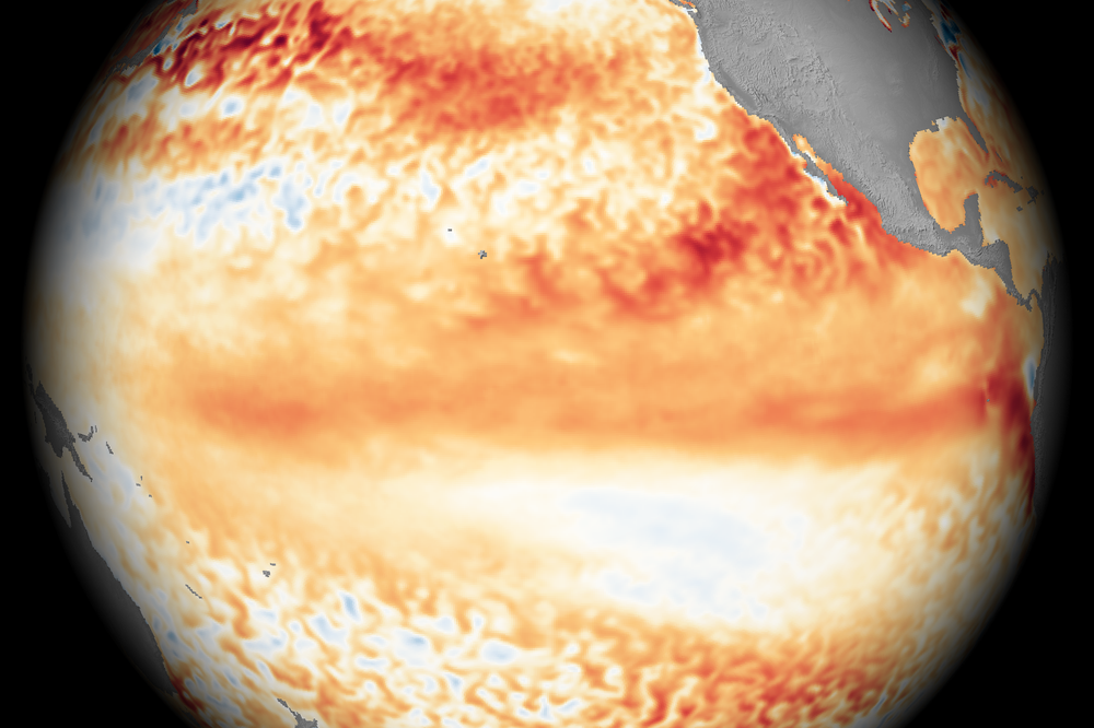 Rebuilt Pacific sea-surface temperature map on Climate.us