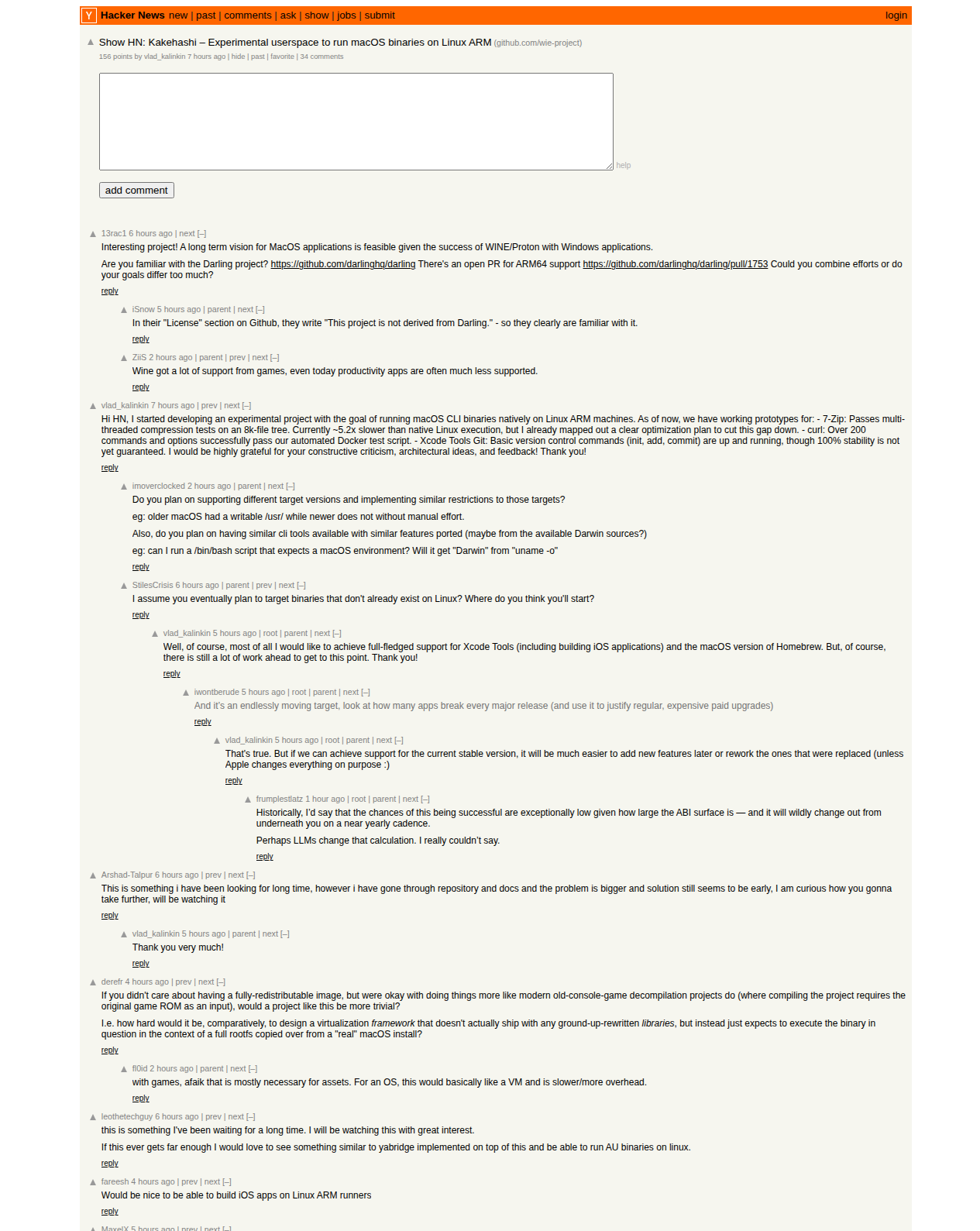 Kakehashi 登上 Hacker News 热榜的讨论页截图