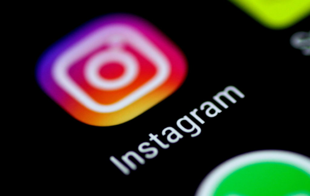 Instagram interface on a mobile phone