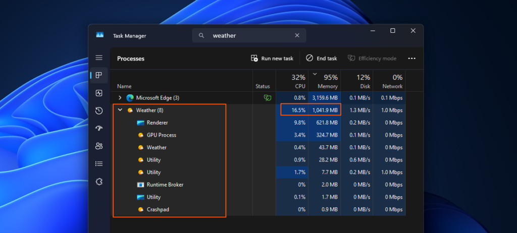 Windows 11 Weather app architecture