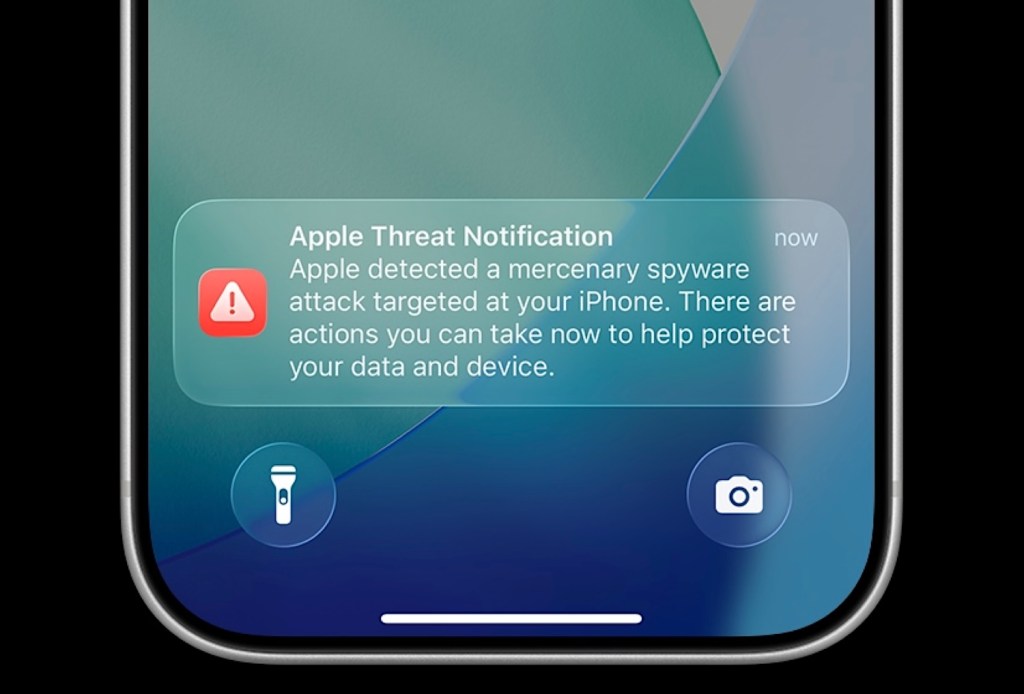 iOS 锁屏威胁通知界面