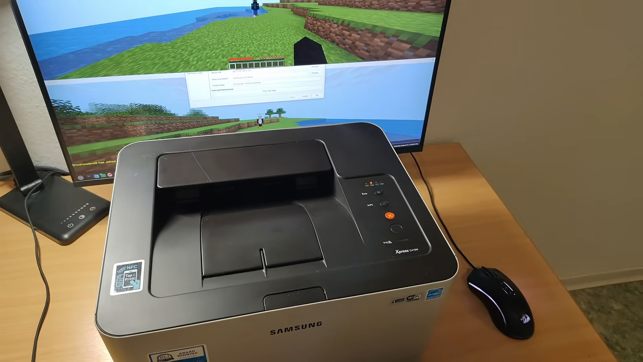 三星打印机运行 Minecraft 服务器