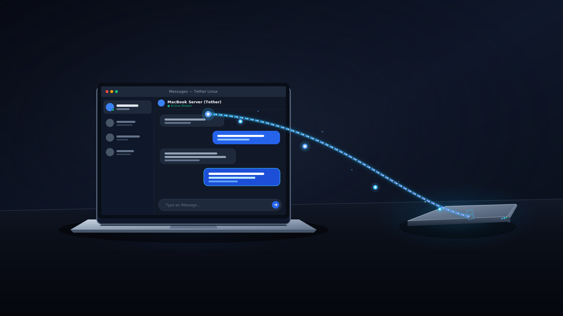 Tether 桥接架构概念图