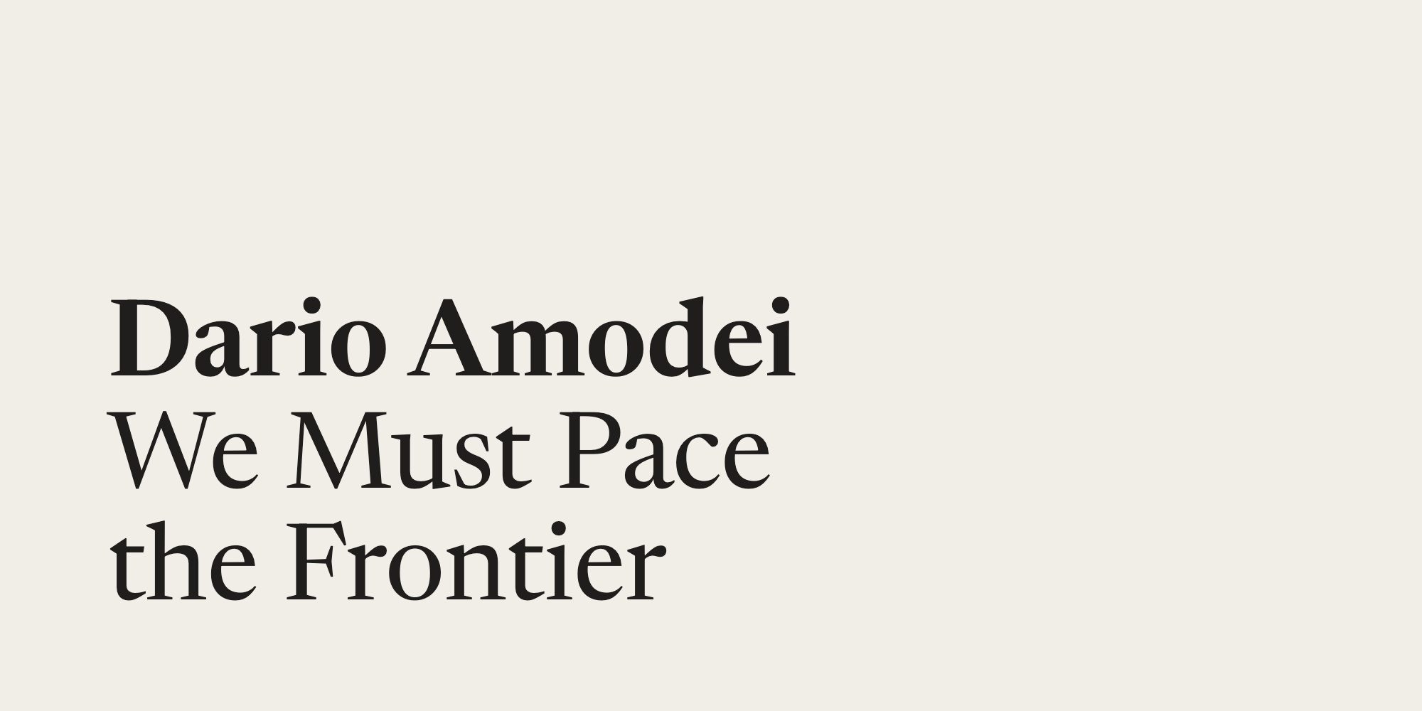 Amodei长文分享图