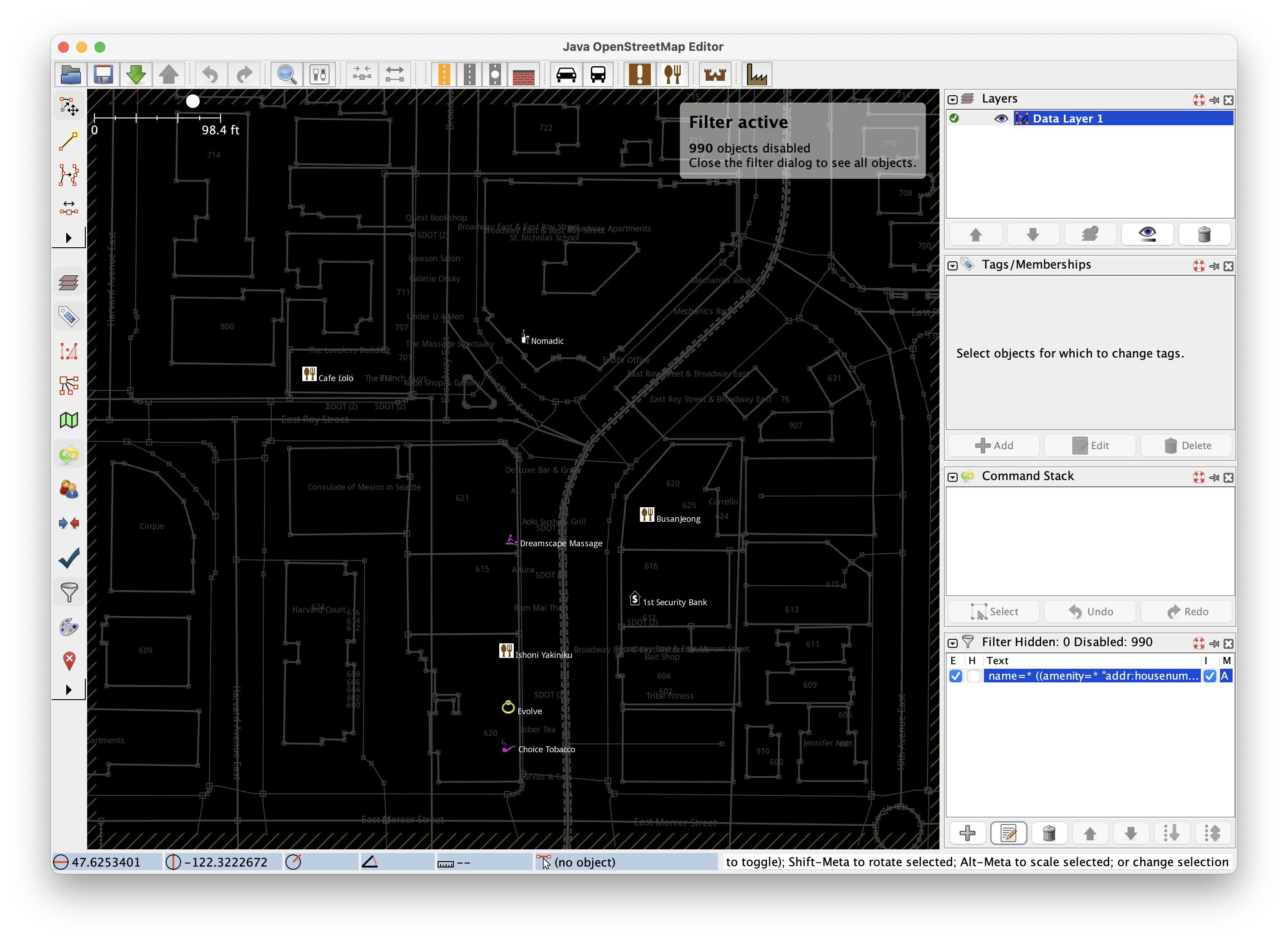 Filtering locations missing website tags