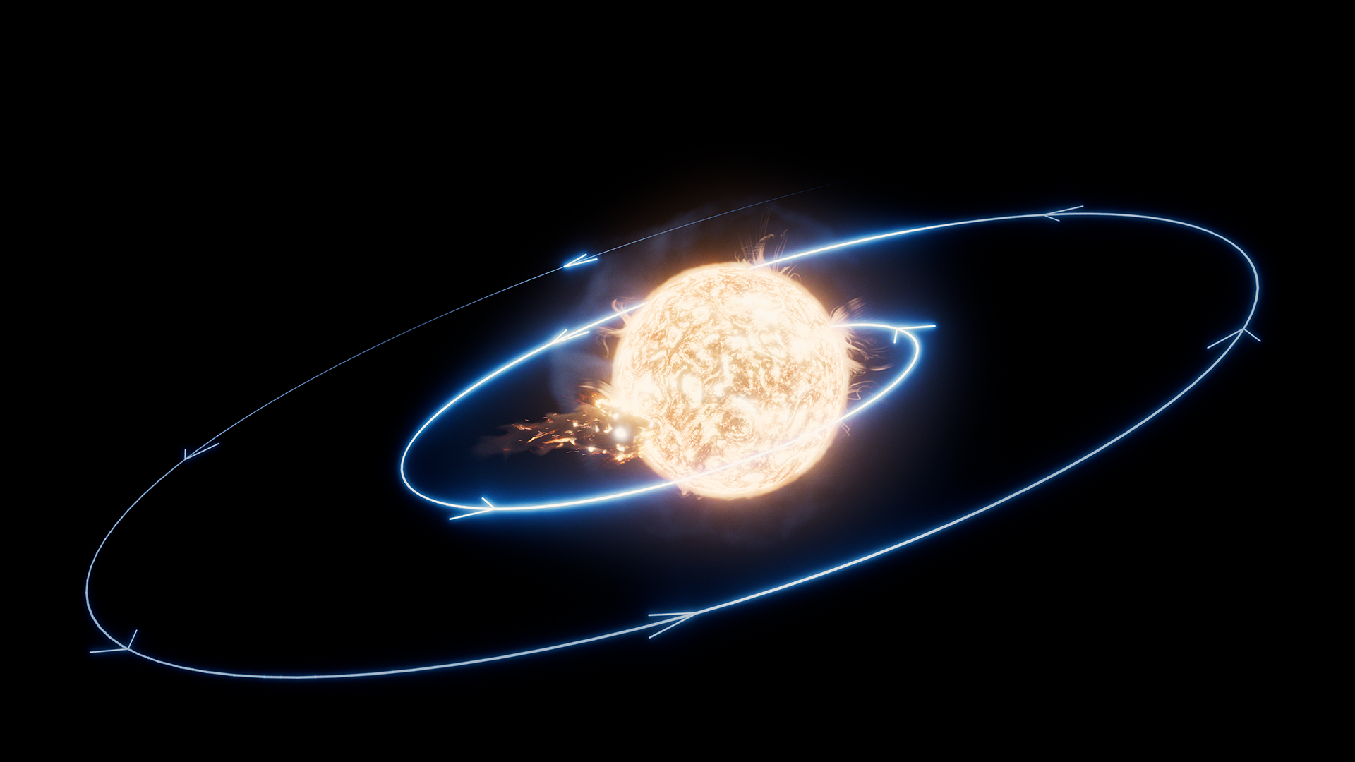 艺术家想象的恒星吞噬行星场景