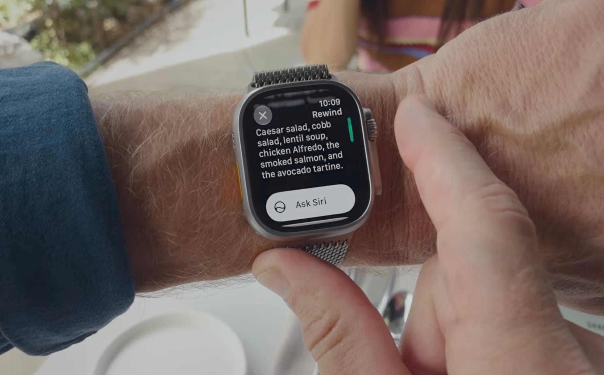 Apple Watch 的转录界面