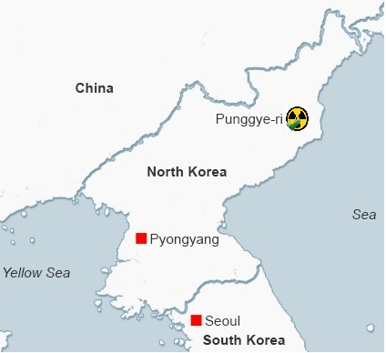 Location of Punggye-ri Nuclear Test Site