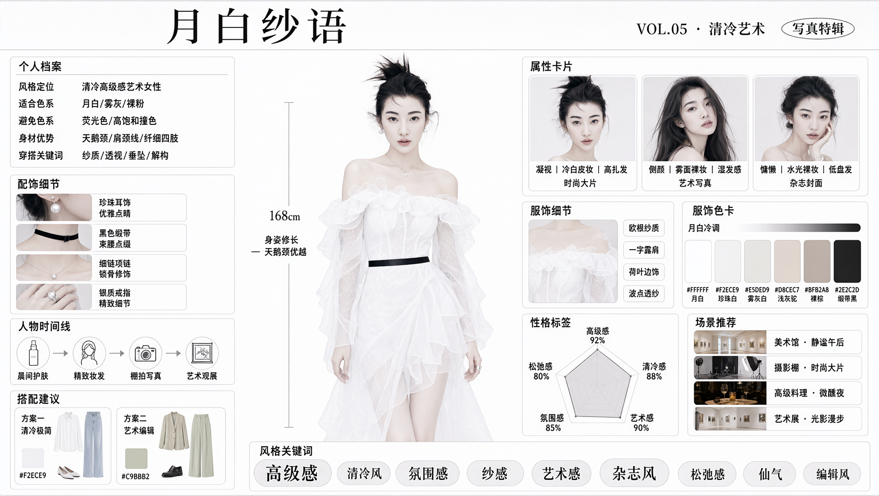 由一张模特照片扩展生成的完整中文信息图