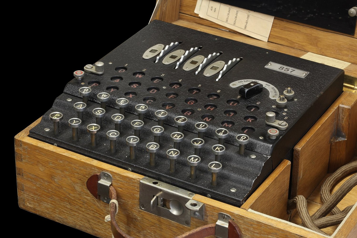 Figure: A preserved German Enigma cipher machine