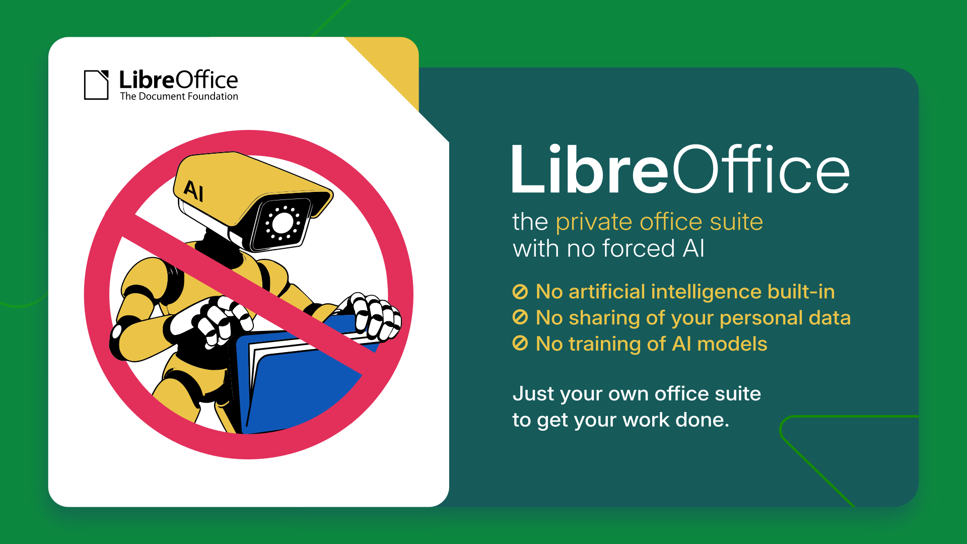LibreOffice without forced AI