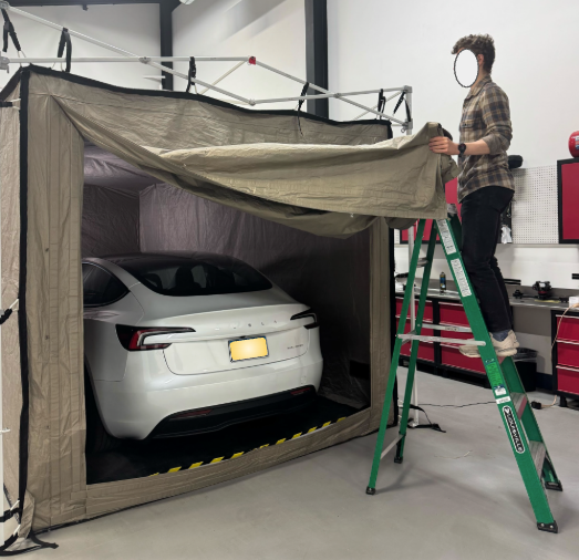 Car-sized Faraday tent