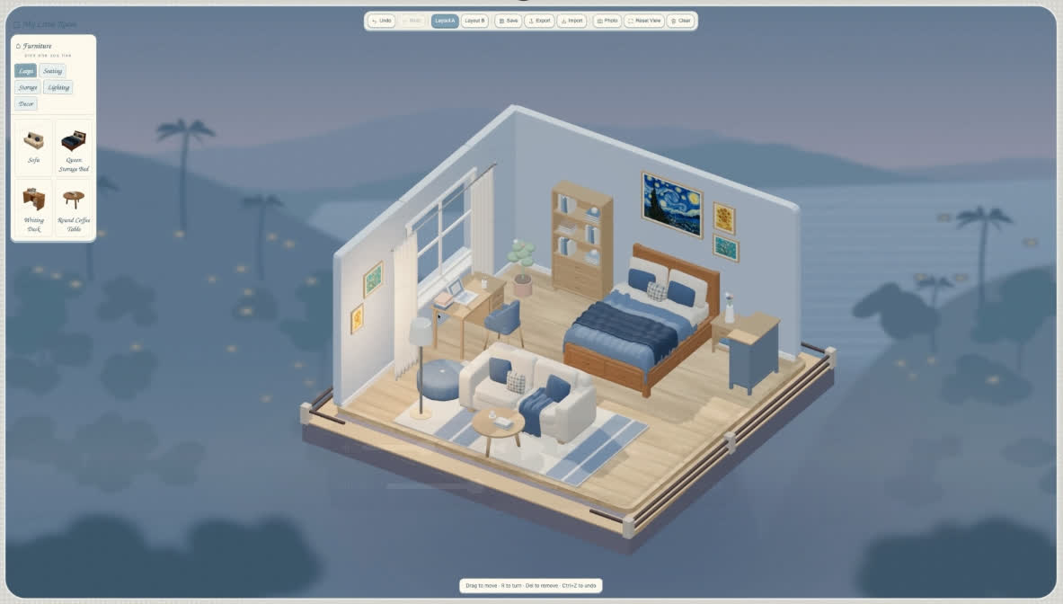 3D space generation: Room Planner demo