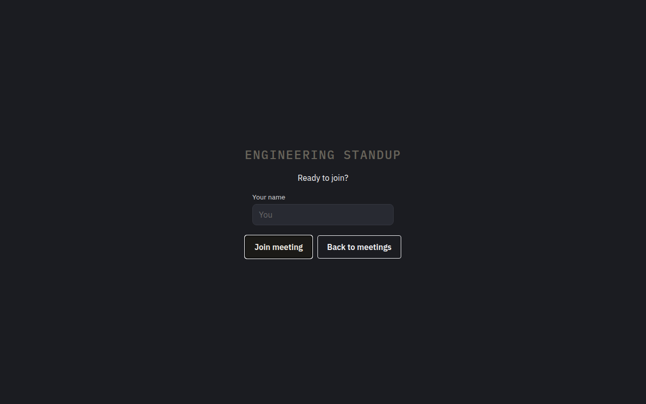 Pre-meeting join confirmation screen