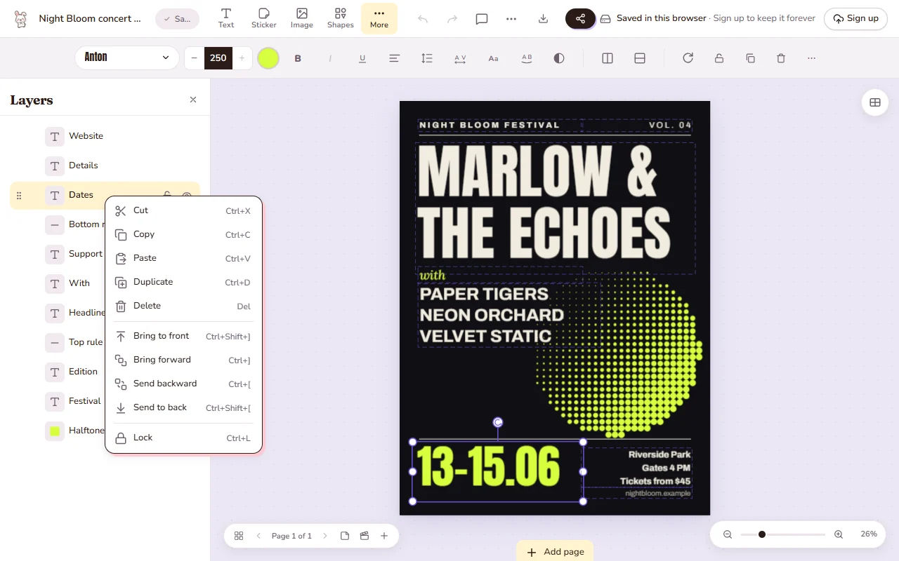 Layer Panel and Context Menu
