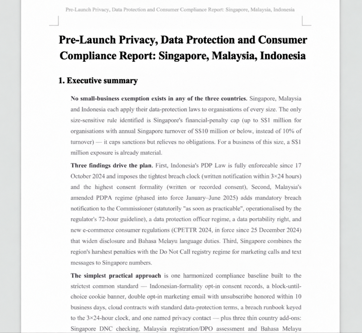 Cross-border privacy compliance checklist example