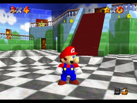 Super Mario 64 level design and draw-distance optimization