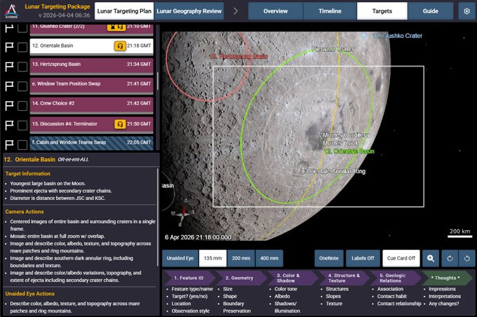 Custom tablet mapping interface used by the crew