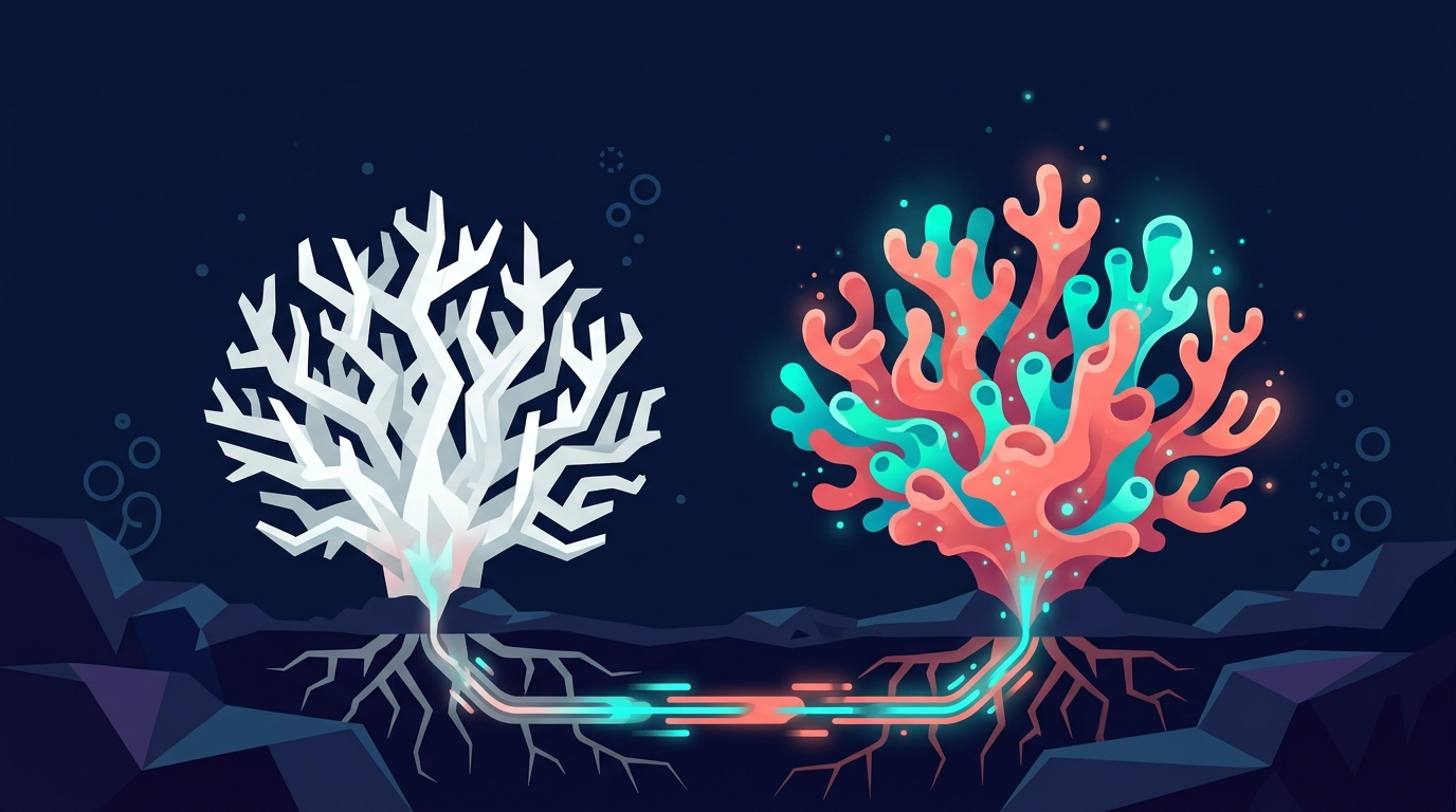 Bleached Corals Aren't Dead: A Touch from Healthy Neighbors Restores Them in 8 Weeks