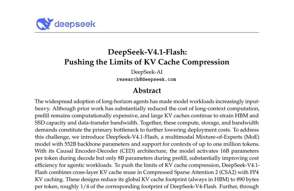 Cover of DeepSeek-V4.1-Flash technical report