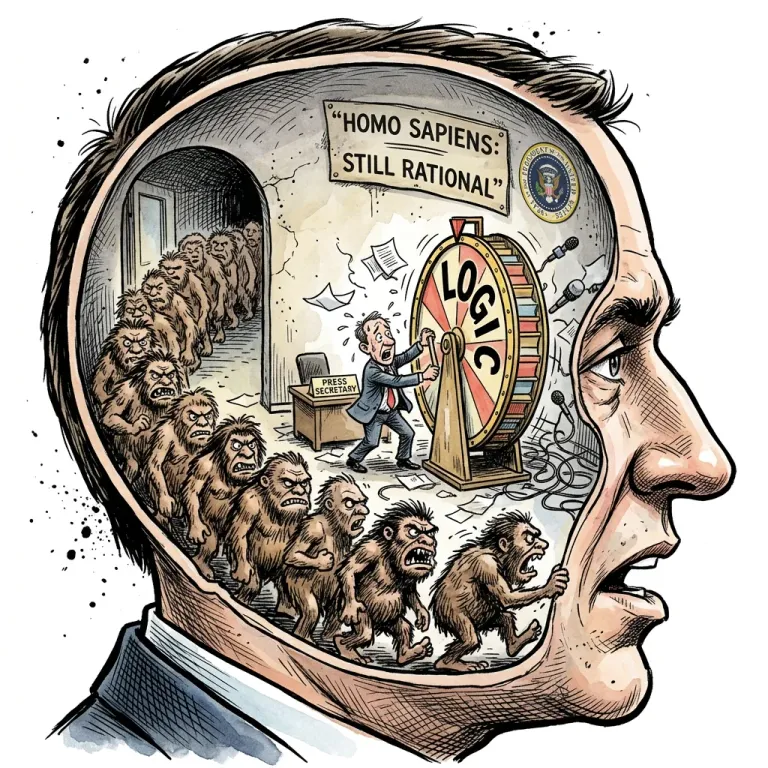 Satirical cartoon by Nano Banana 2.1 based on DeepSeek V4 Pro script
