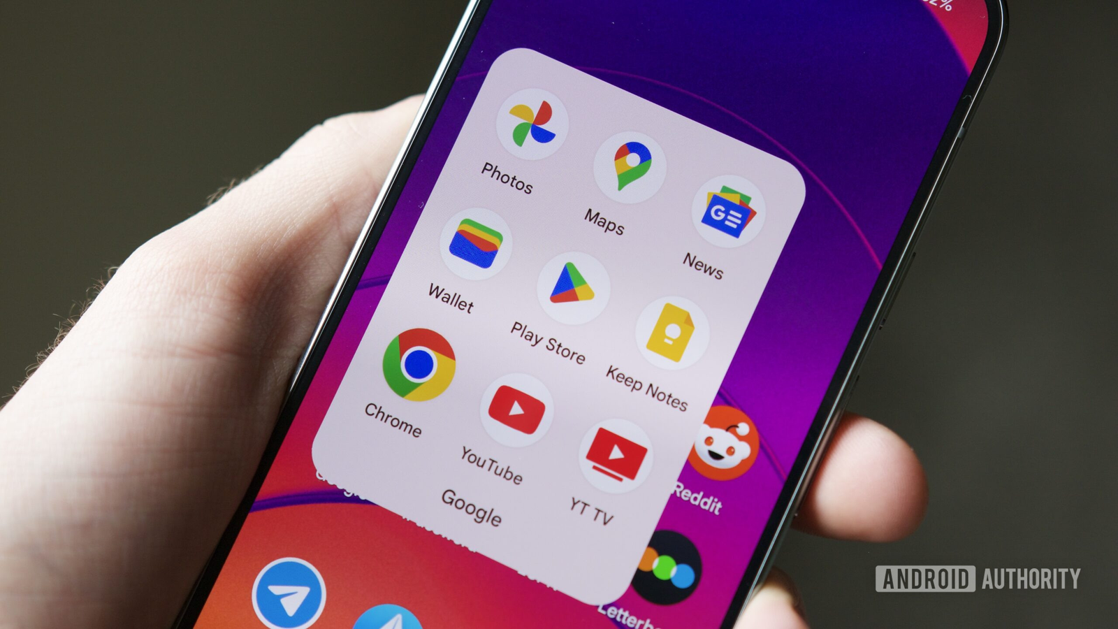 Google app folder screenshot